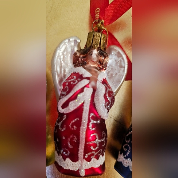 Waterford Holiday Heirloom 2007 Blown Glass" Praying Angel"  Ornament Set - Picture 2 of 6